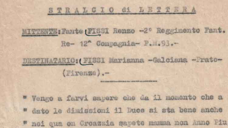 Lettera di un soldato dalla Jugoslavia, 4 agosto 1943