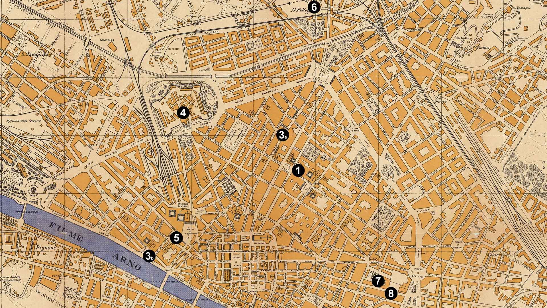 Mappa delle sedi dei comandi tedeschi