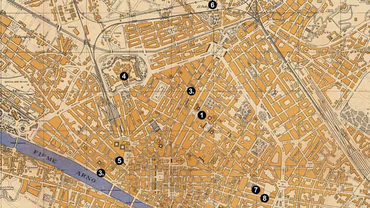 Mappa delle sedi dei comandi tedeschi